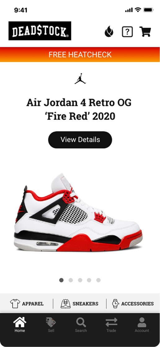 Deadstock screen