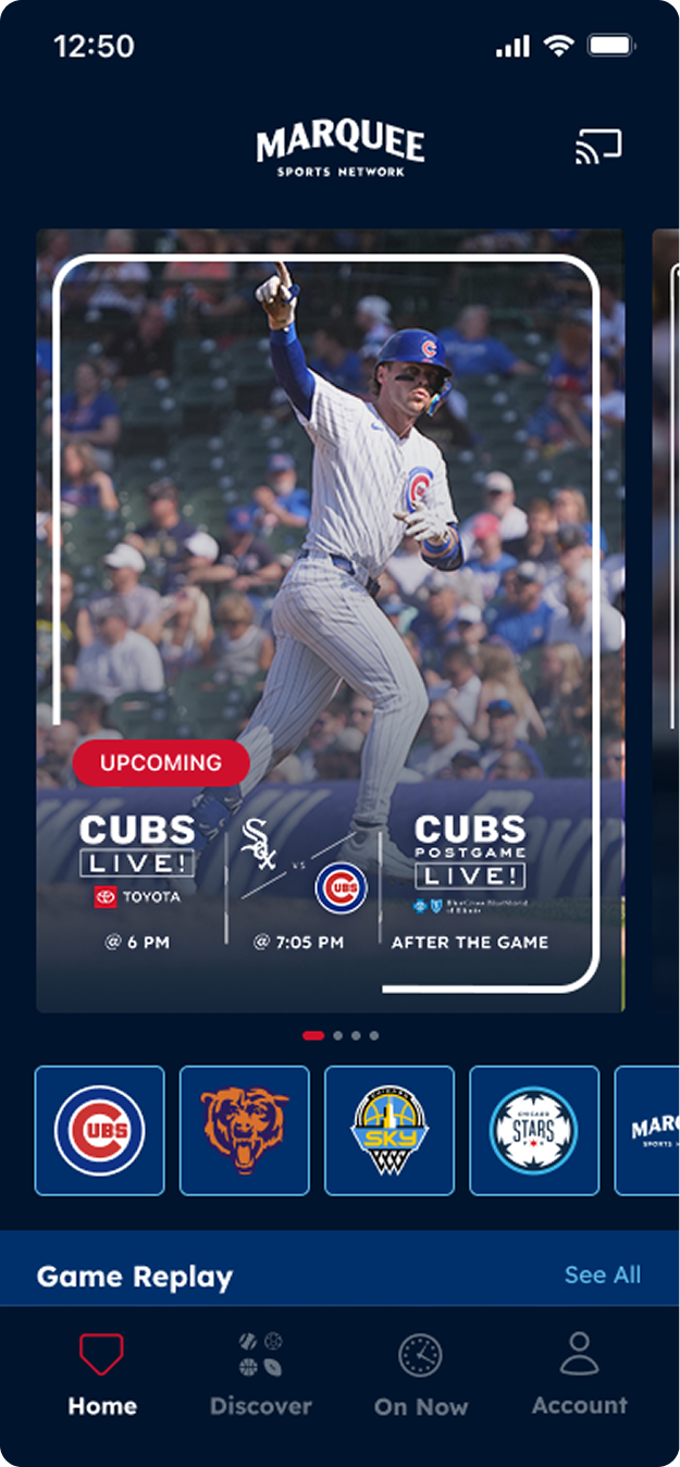 Marquee Sports Network screen