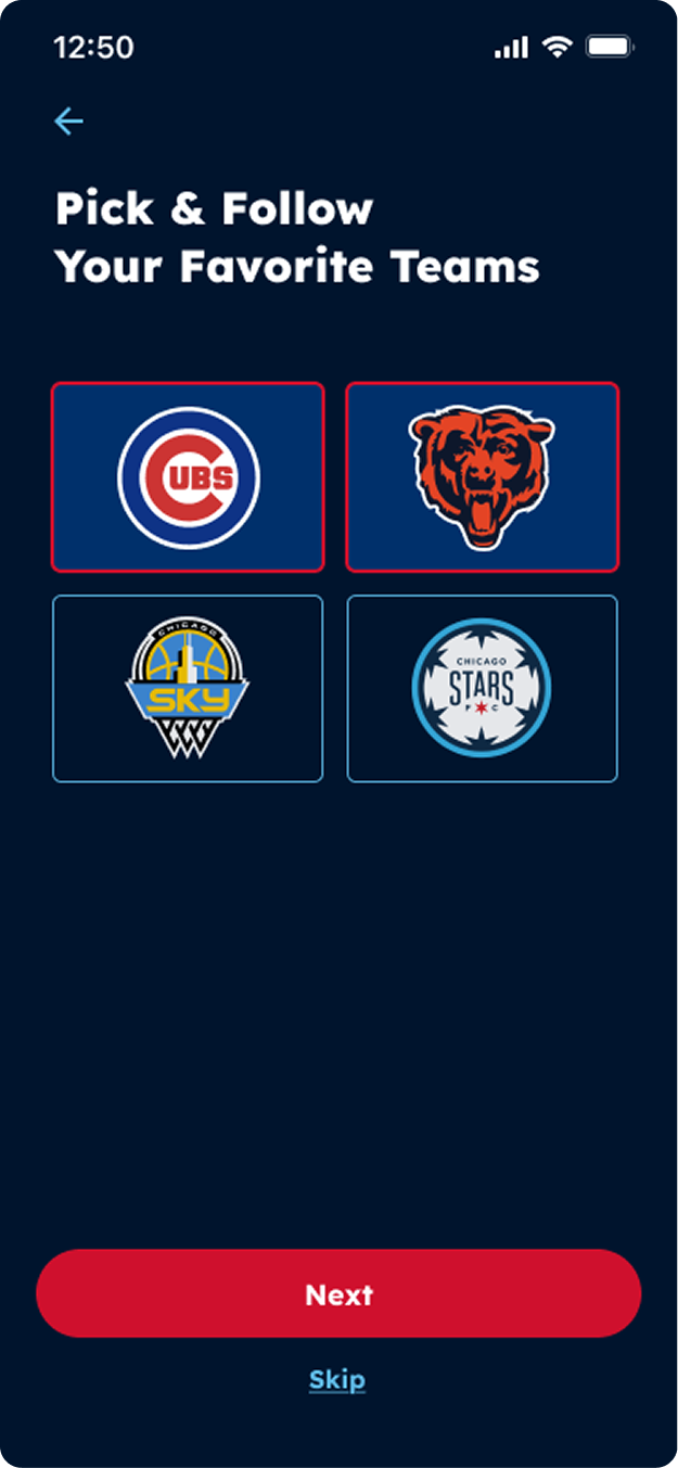 Marquee Sports Network screen