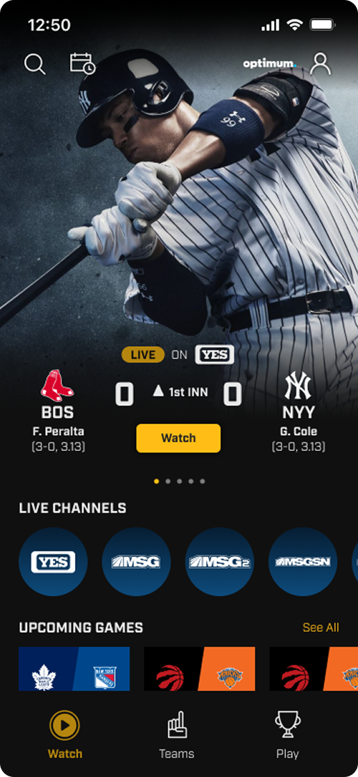 Gotham Sports screen