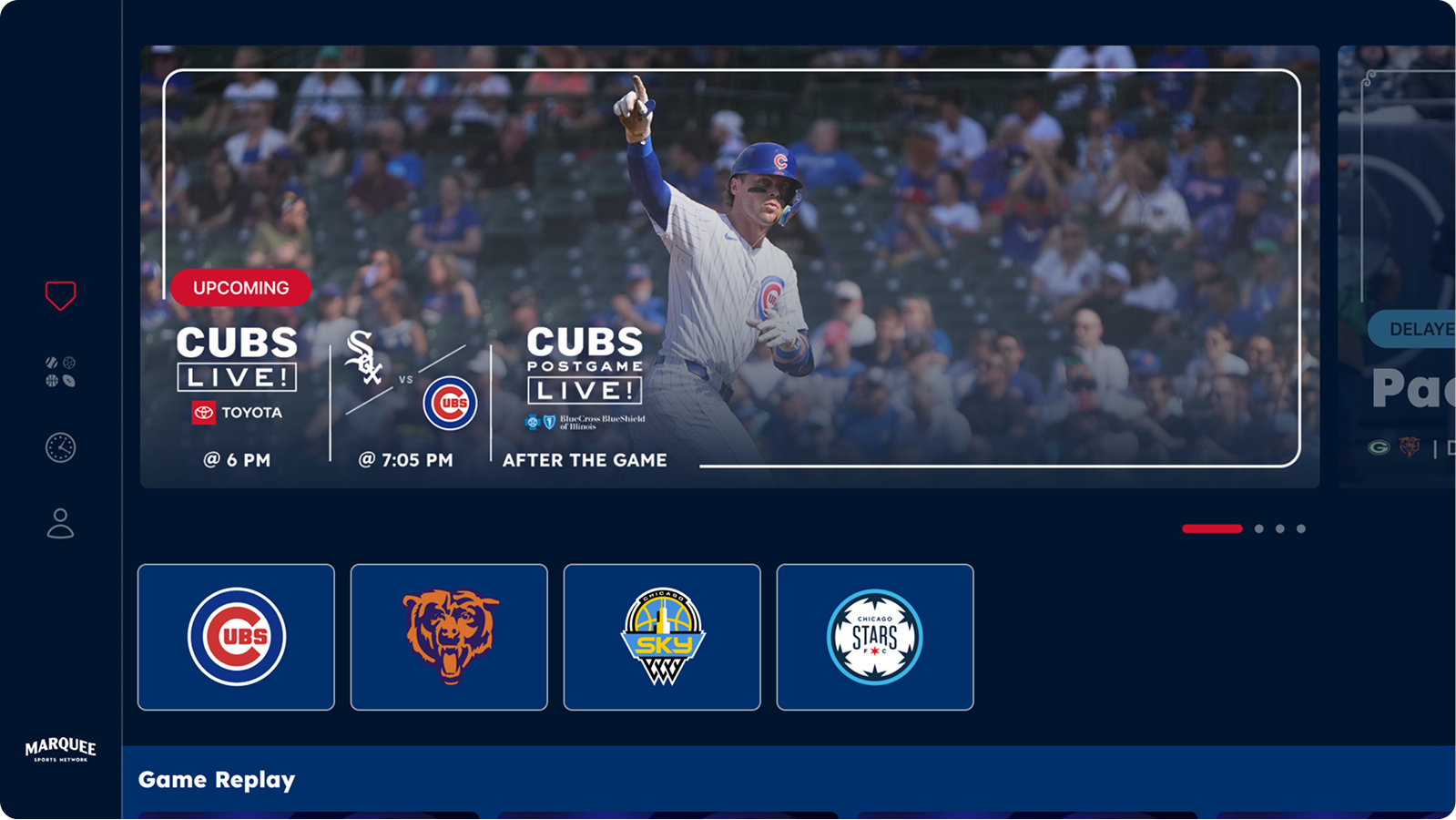 Marquee Sports Network screen